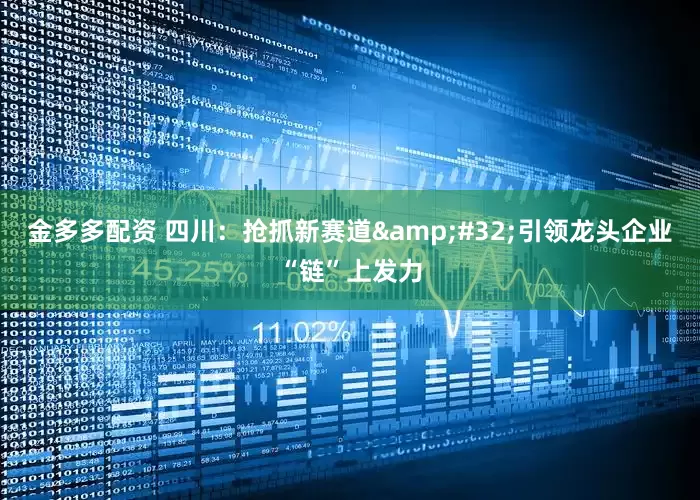 金多多配资 四川：抢抓新赛道&#32;引领龙头企业“链”上发力
